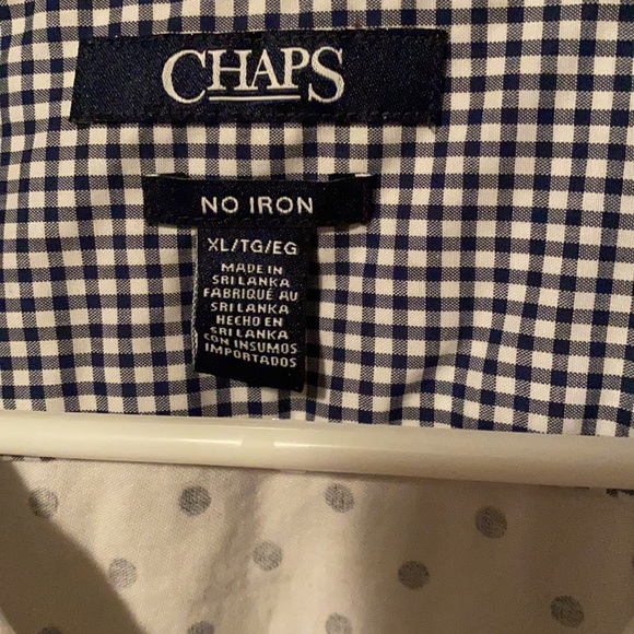 Chaps blue dot women’s button down. - Picture 2 of 3